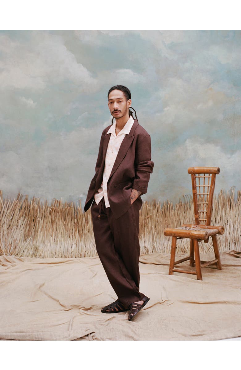 Tombolo Easy-Going Pants, Alternate, color, Brown Linen