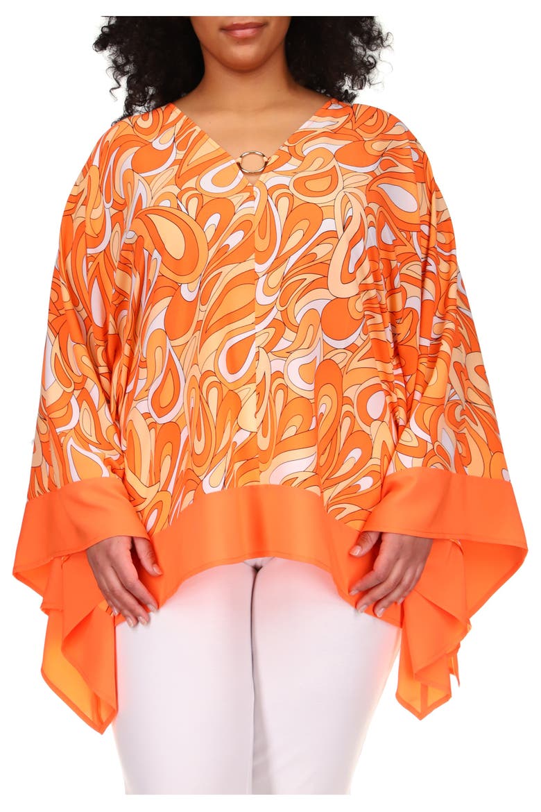 Super Groovy Handkerchief Top, Main, color, MANDARIN