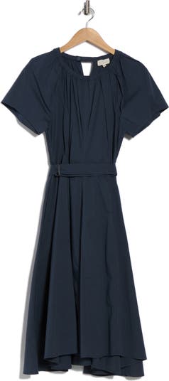 Belted Front Tuck Dress