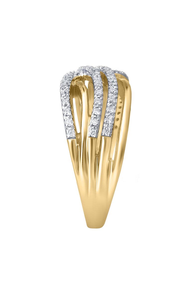 Elaris Wave 0.25 Ct 10K Gold Diamond Ring, Alternate, color, 10K Yellow Gold
