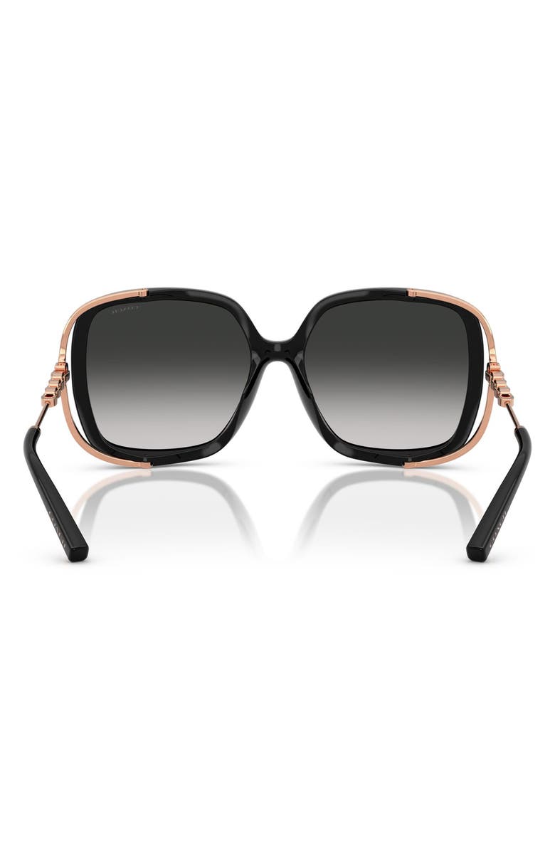 COACH 56mm Square Gradient Sunglasses, Alternate, color, Black
