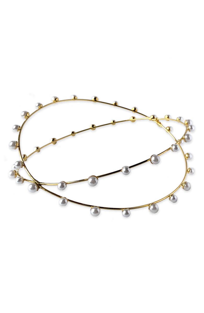 LELET NY Nikki Imitation Pearl Halo, Main, color,