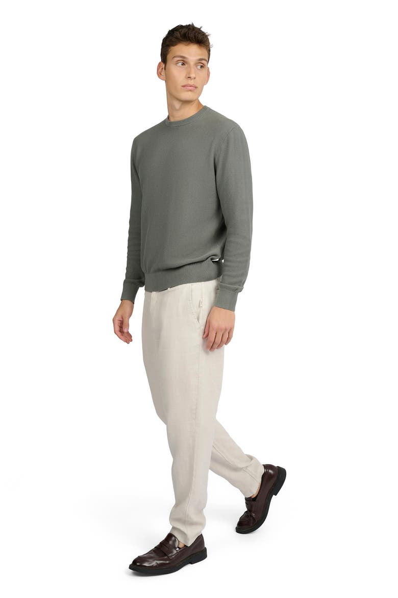 Pique Crewneck Sweater, Main, color, AGAVE