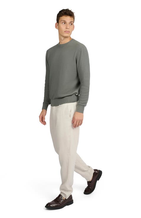 Pique Crewneck Sweater