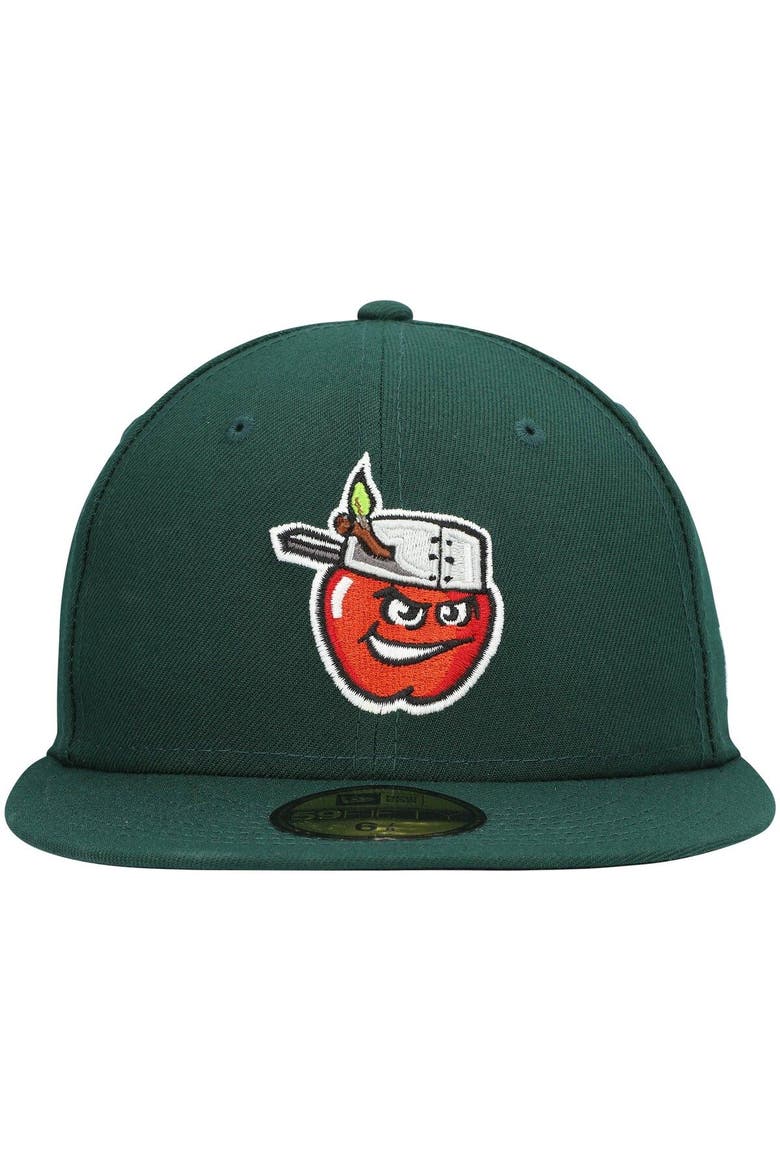 Men's New Era Green Fort Wayne TinCaps Home Authentic Collection 59FIFTY Fitted Hat, Alternate, color, Green
