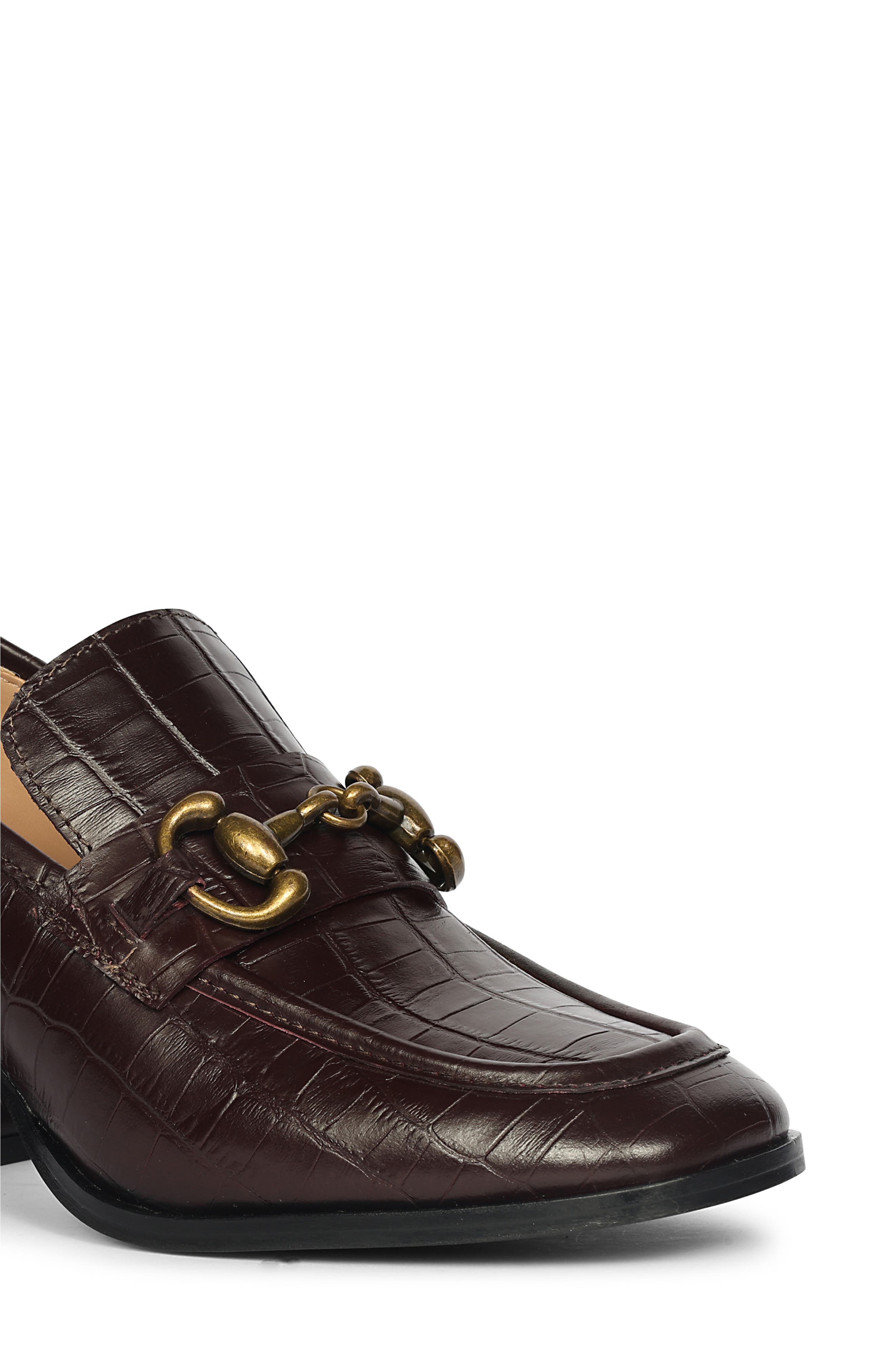 SAINT G Isha Croc Embossed Pump, Alternate, color, Dark Cherry