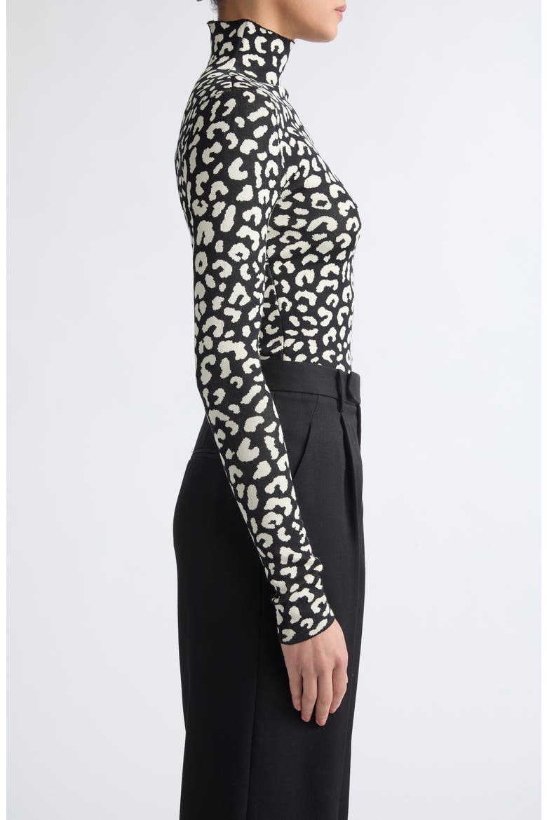 Silk Blend Turtleneck Sweater, Alternate, color, BLACK MULTI