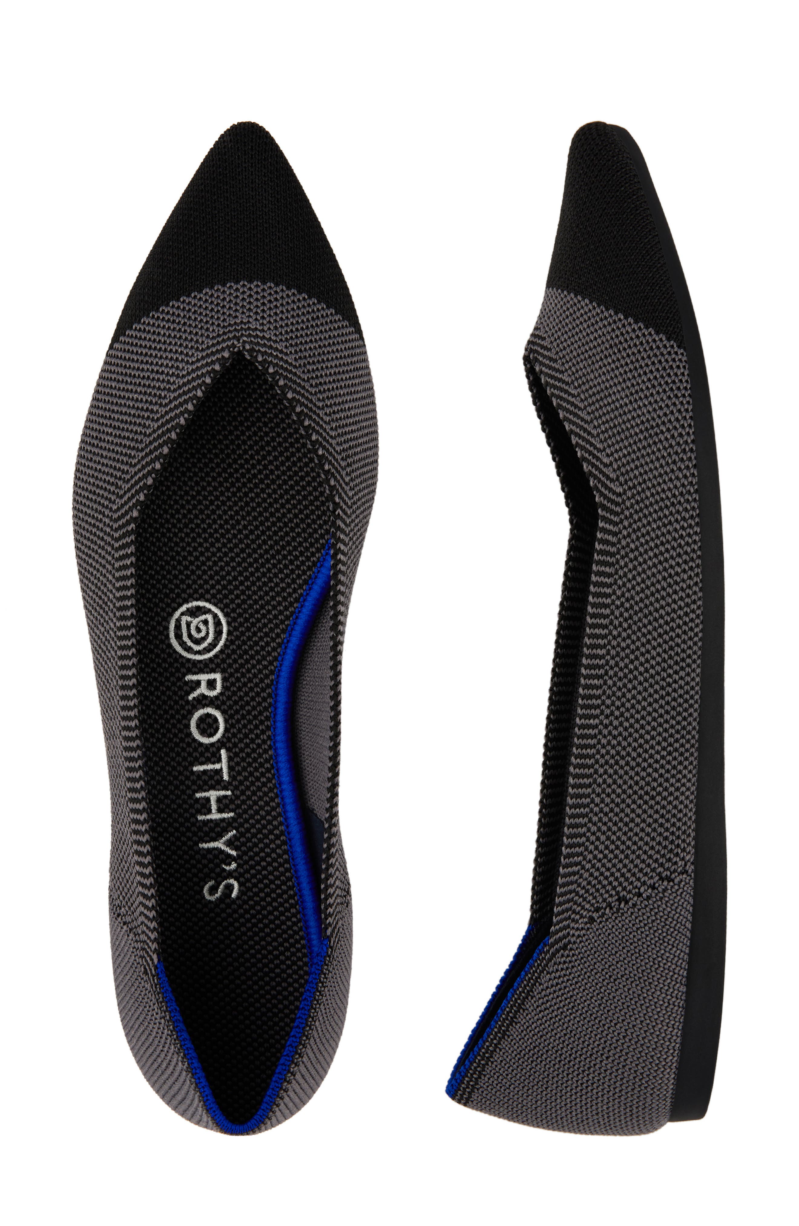 Pointy Toe Flat, Alternate, color, SMOKE CAPTOE FABRIC