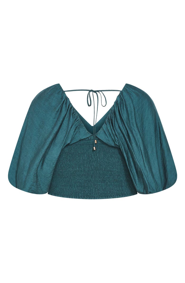 City Chic Peta Crop Top, Alternate, color, Foliage Green