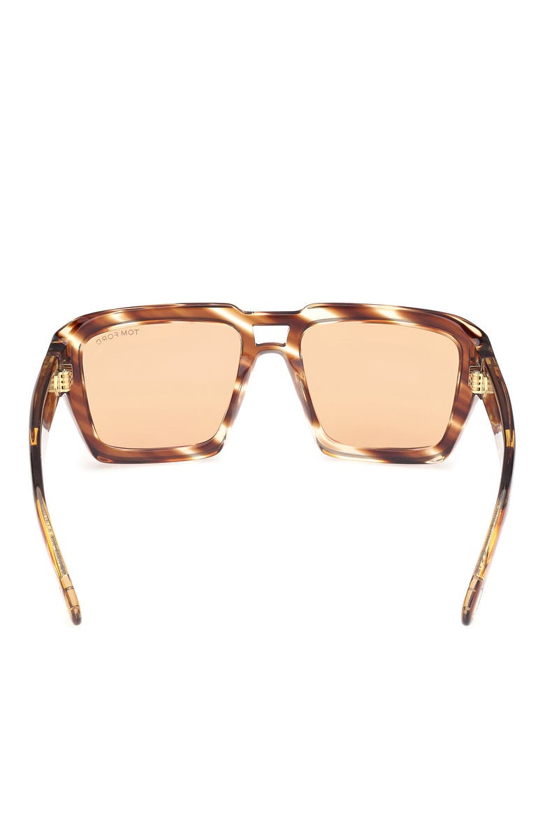 Icon 56mm Navigator Sunglasses, Alternate, color, STRIPED BROWN YELLOW/ ORANGE