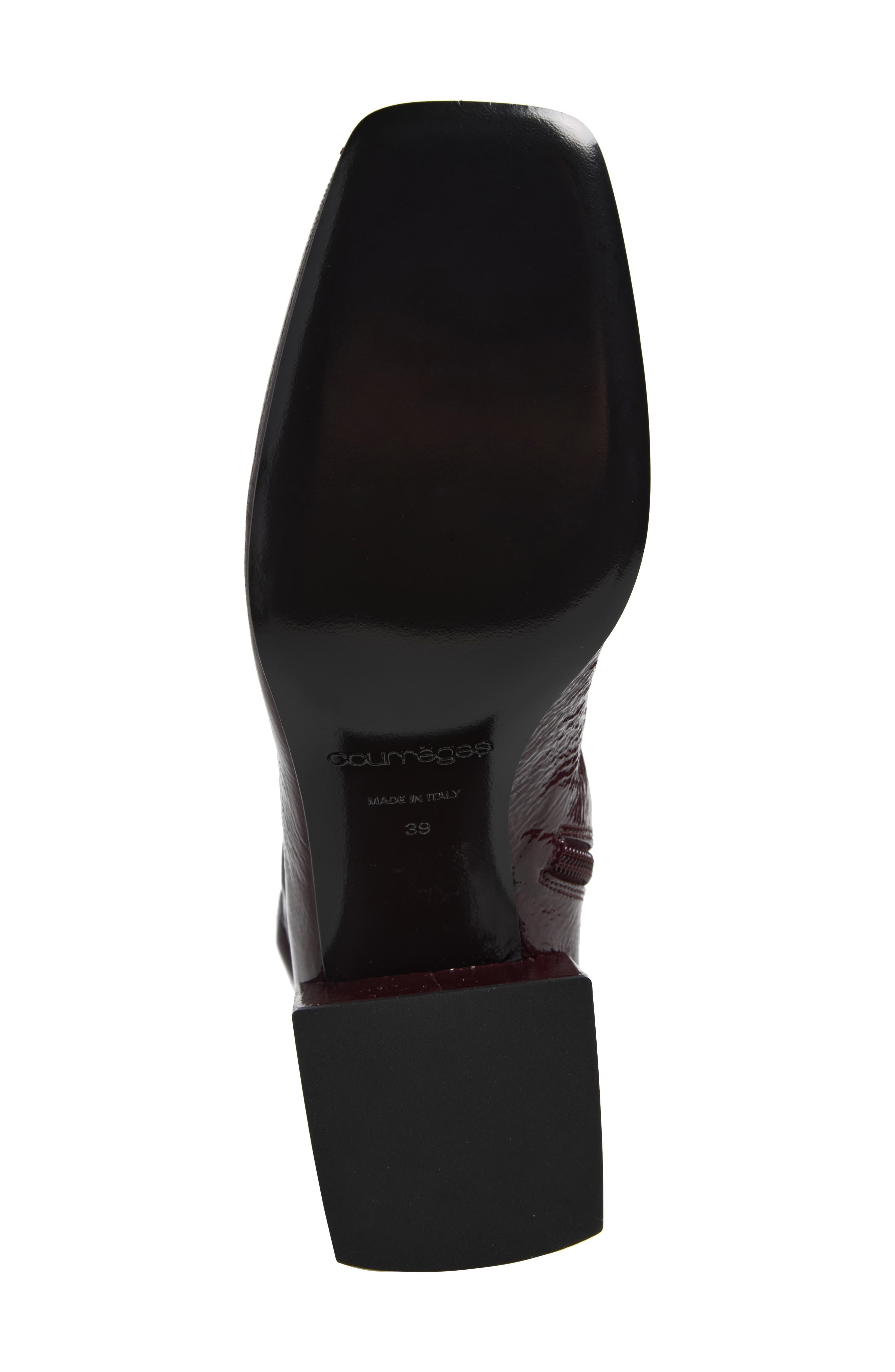 Re-edition Vinyl Ankle Boot, Alternate, color, BURGUNDY