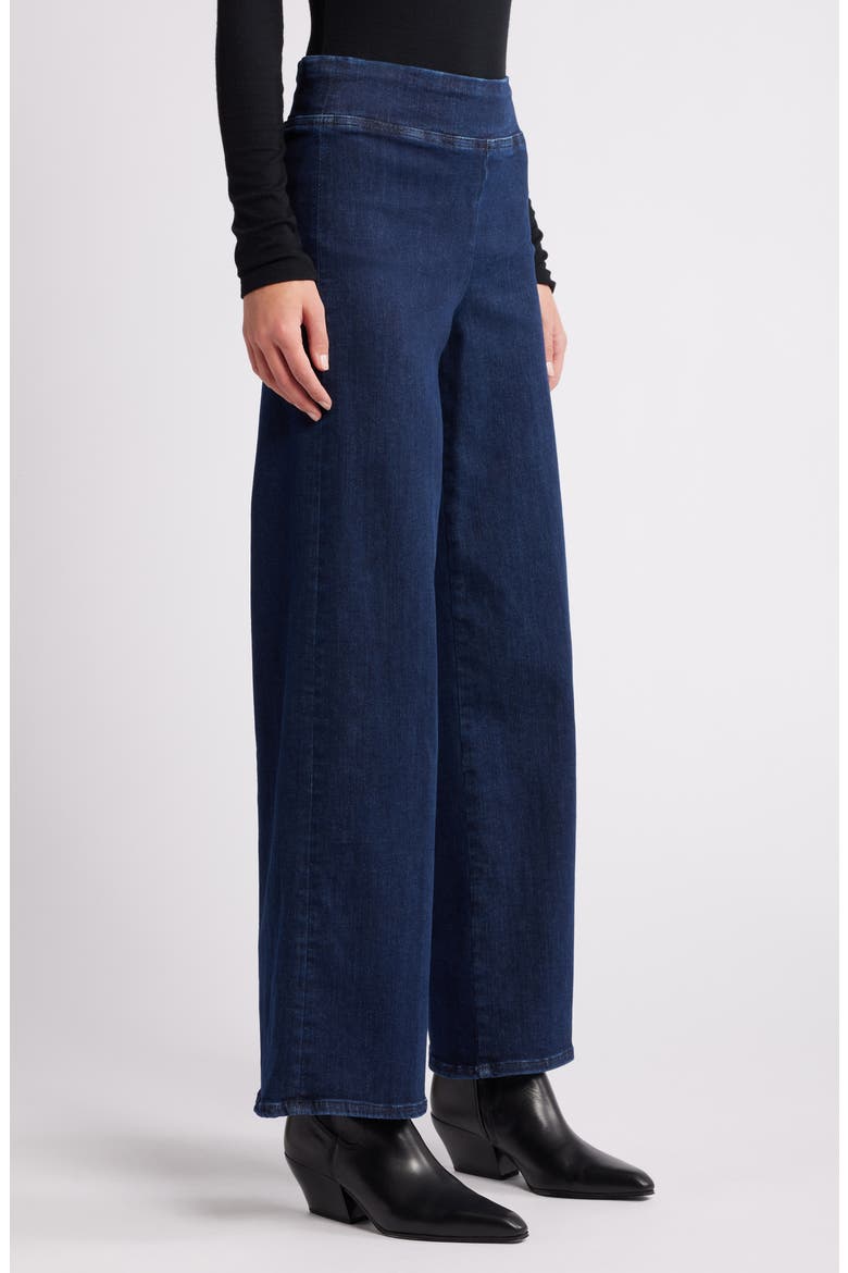 Jet Set Slim Palazzo Pull-On Jeans, Alternate, color, KELLER