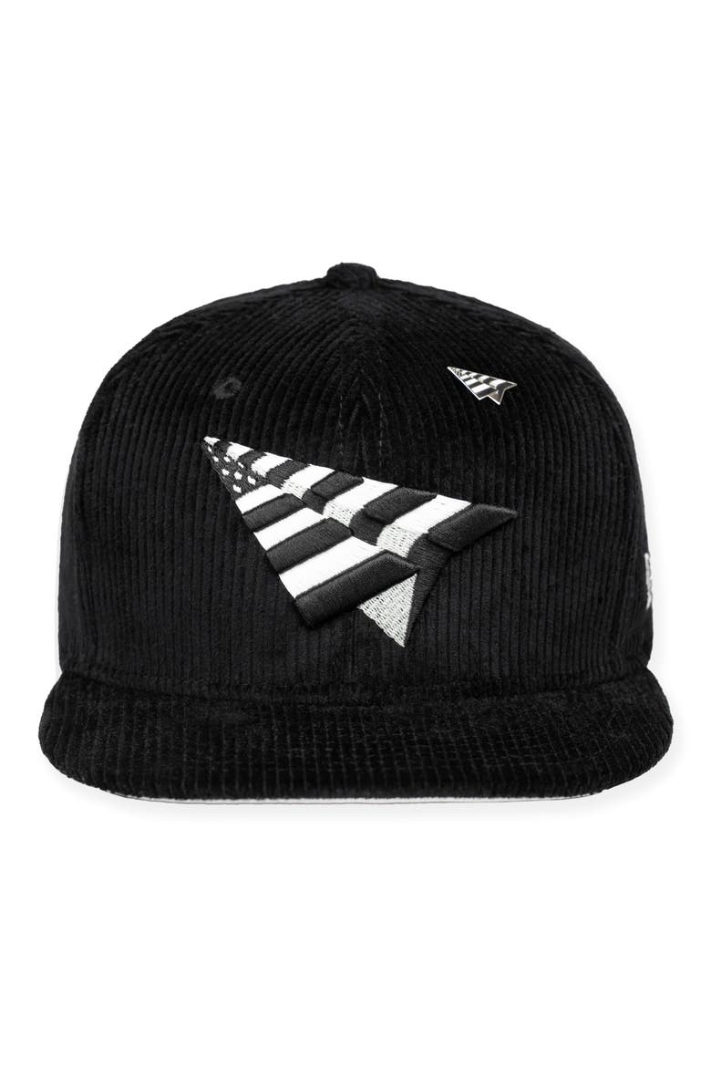 The Original Crown 9FIFTY Corduroy Snapback Cap, Alternate, color, BLACK