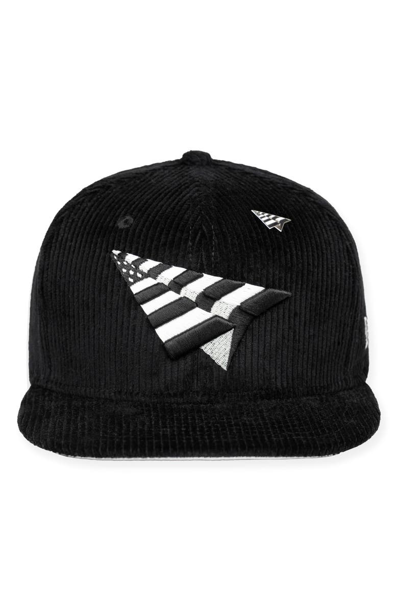 PAPER PLANES The Original Crown 9FIFTY Corduroy Snapback Cap, Alternate, color, Black