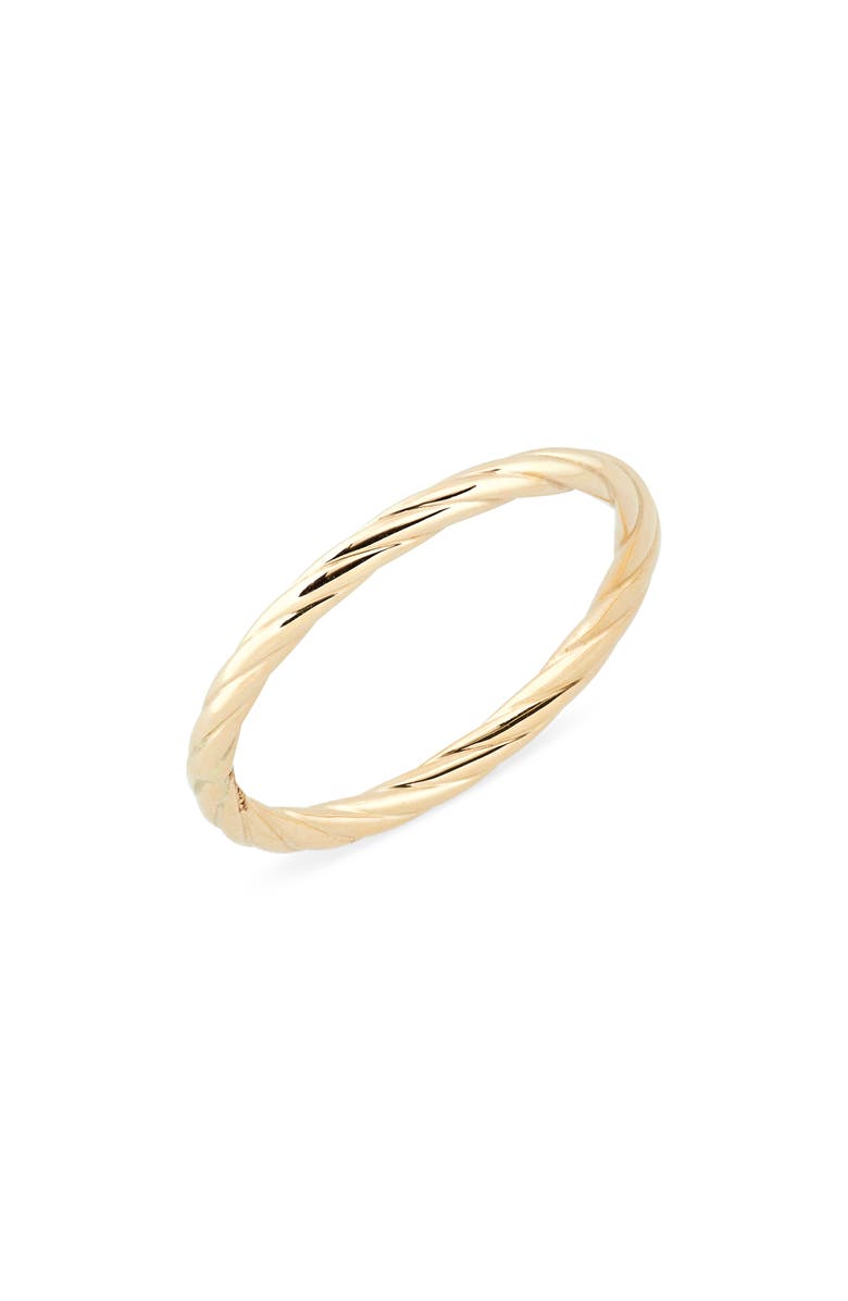 Bony Levy 14K Gold Twisted Stackable Ring, Main, color, 14K Yellow Gold