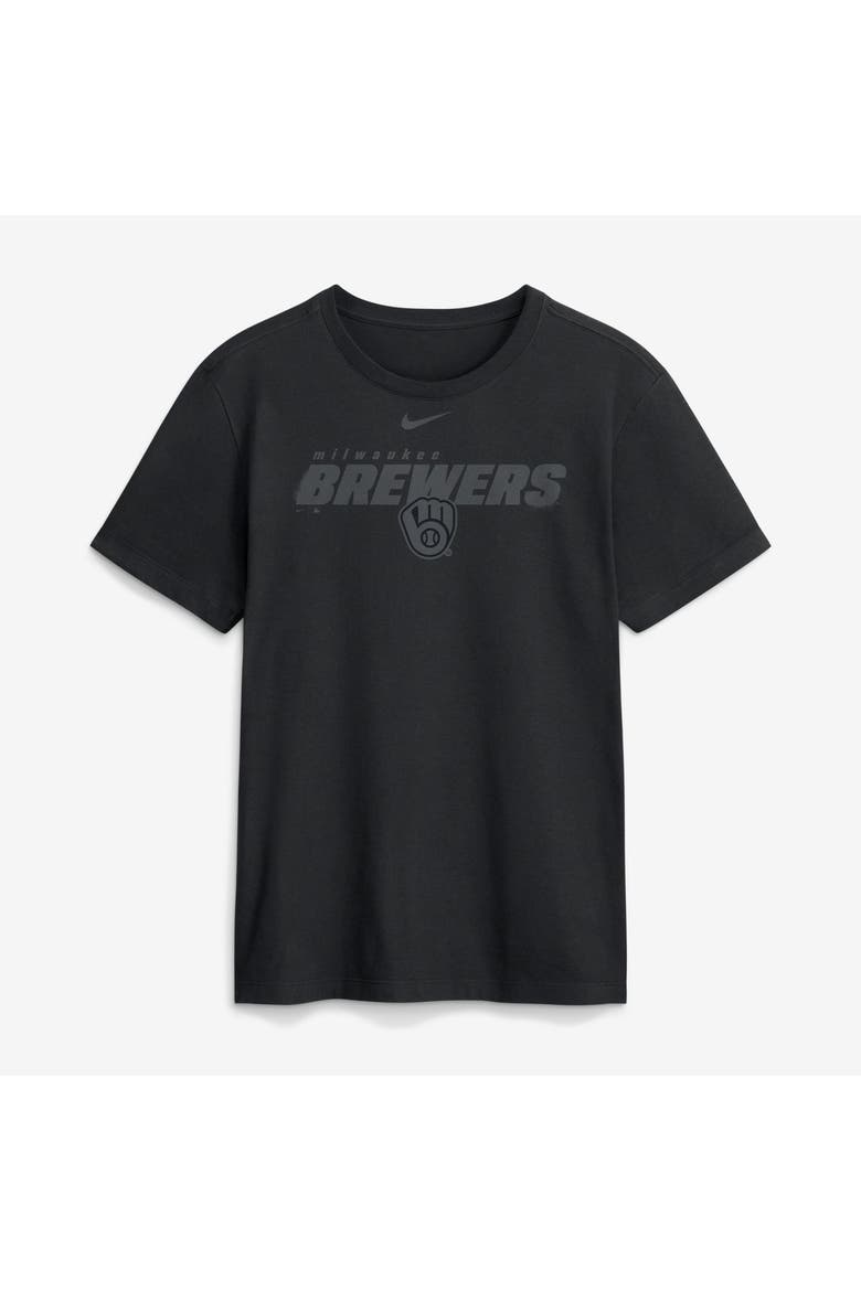 Men's Nike Black Milwaukee Brewers Tonal Club T-Shirt, Main, color, Black
