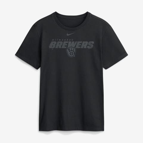 Men's Nike Black Milwaukee Brewers Tonal Club T-Shirt