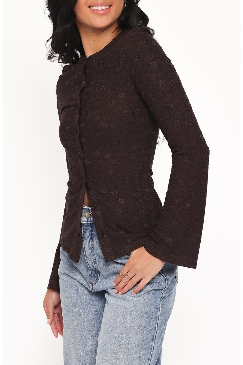Juno Button-Up Top, Main, color, BROWN