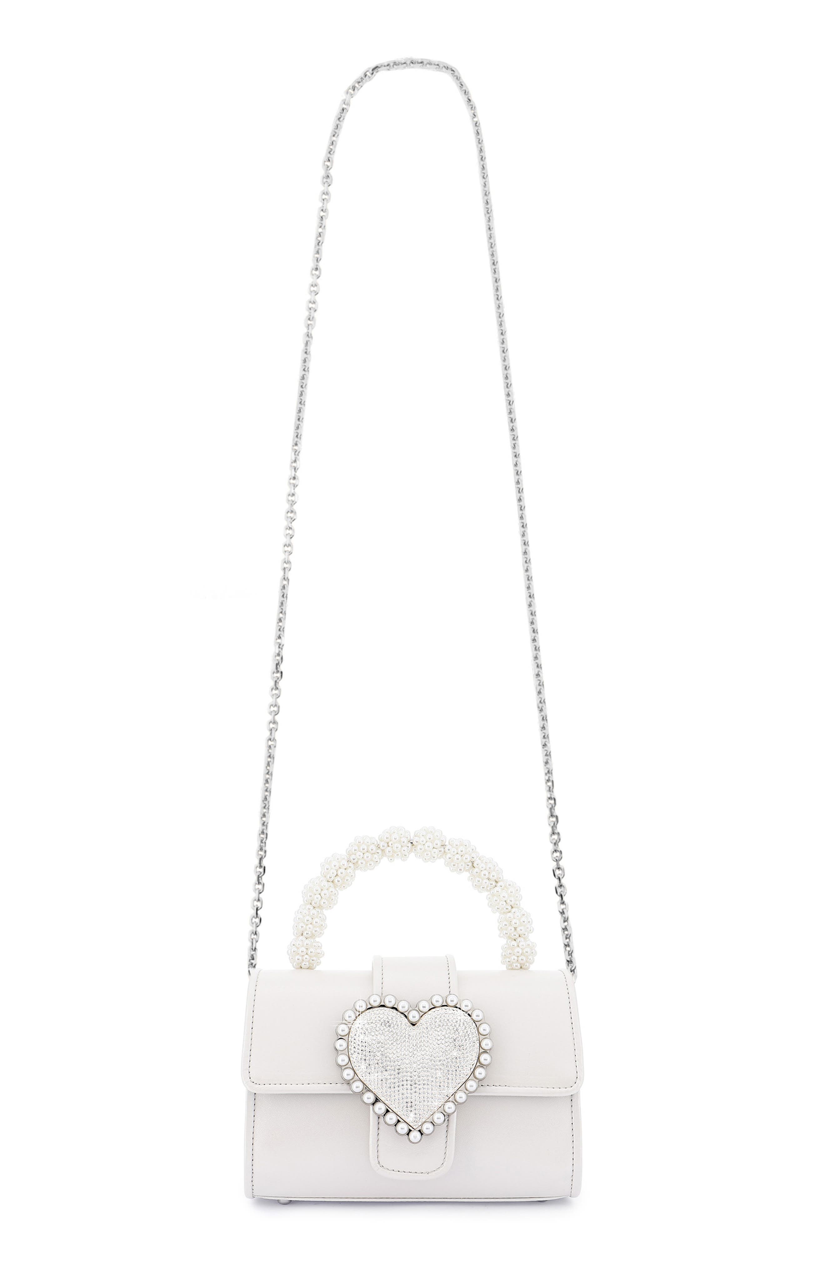 SOPHIA WEBSTER Amora Imitation Pearl Top Handle Bag, Alternate, color, 
