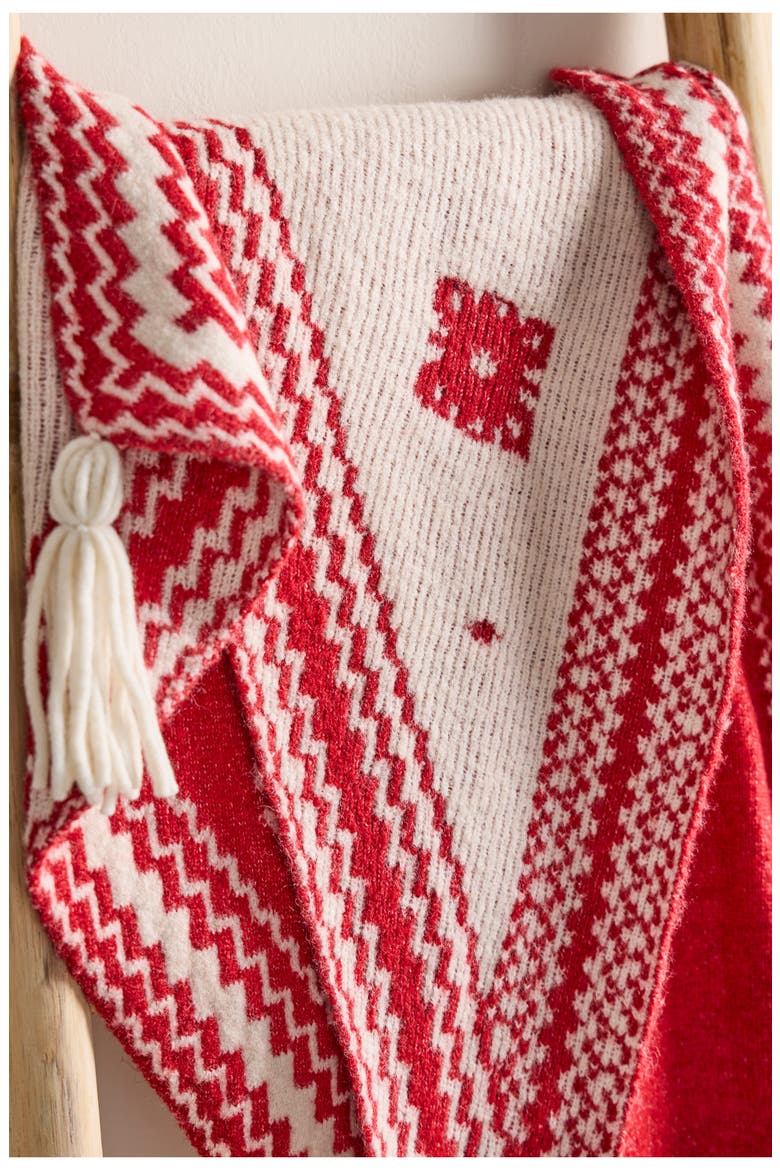Over the Coat Shawl, Alternate, color, RED