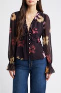 Rails Alixa Floral Ruffle Button-Up Shirt