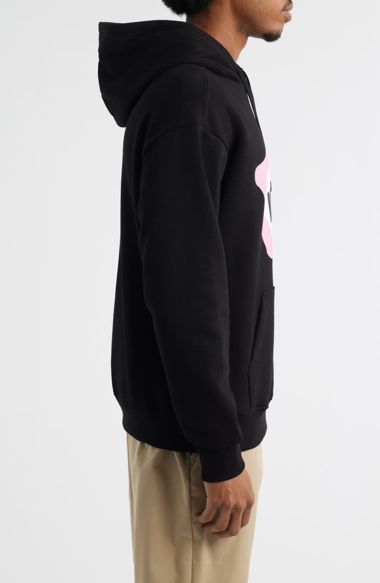 ICECREAM Flag Logo Cotton French Terry Graphic Hoodie, Alternate, color, Black