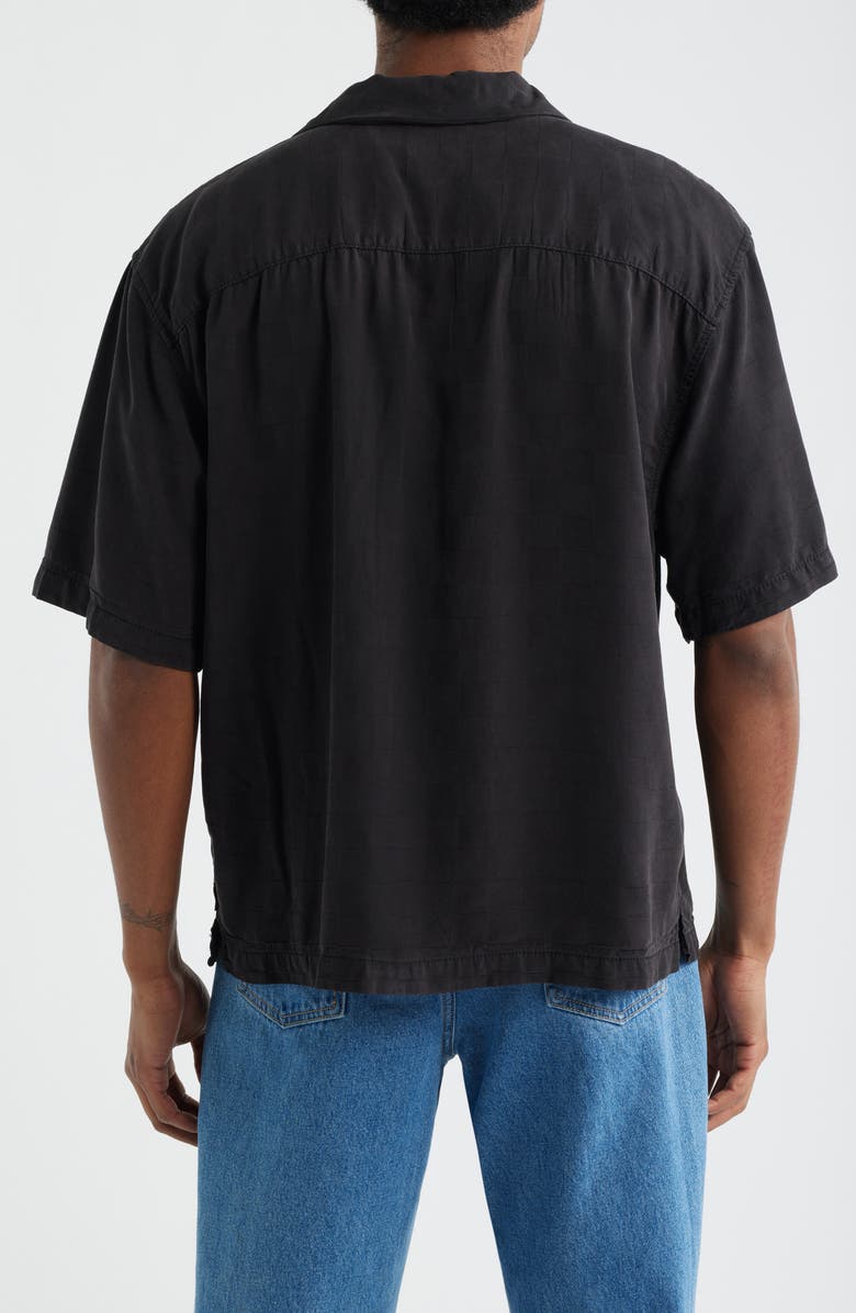 Vans Van Doren Check Button-Up Camp Shirt, Alternate, color, Black