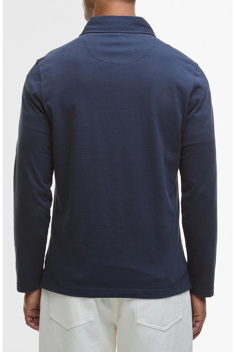 Margrove Tailored Fit Long Sleeve Cotton Polo, Alternate, color, NAVY