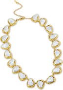 SAVVY CIE JEWELS Baroque Sea Pebbles Imitation Pearl Collar Necklace