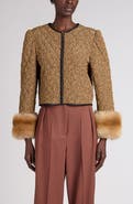 Valentino Garavani Micromacula Animal Print Quilted Silk Jacket