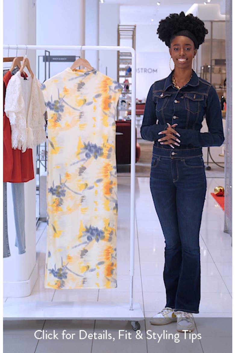 Blurred Floral Midi Dress video