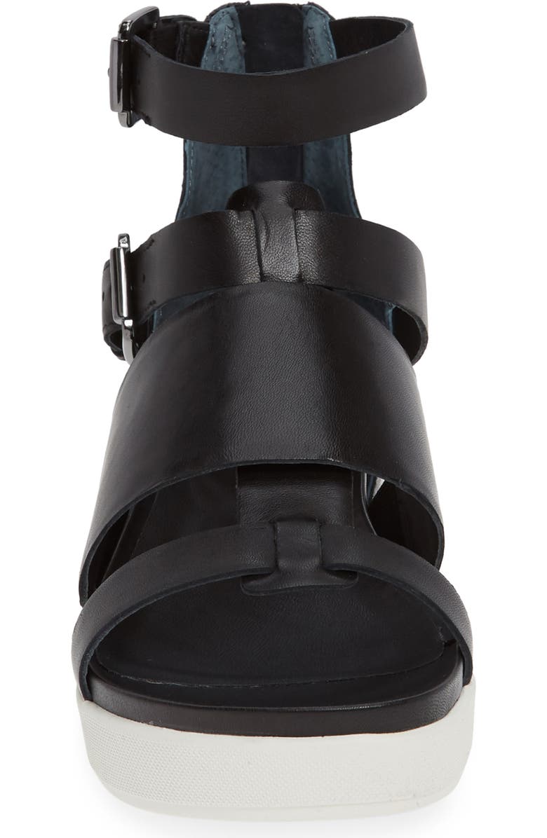 Linea Paolo Renata Strap Sandal, Alternate, color, Black Nappa Leather