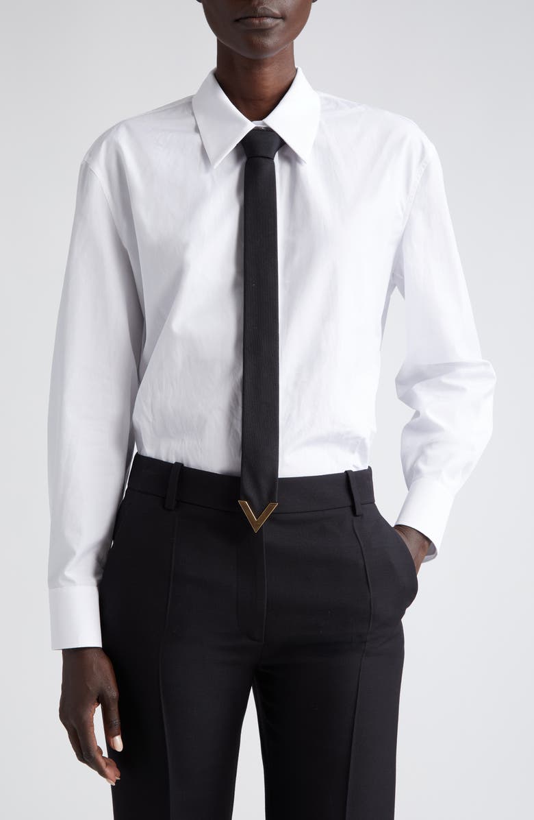 Valentino Garavani Valentie Jacquard Wool & Silk Tie, Alternate, color, 