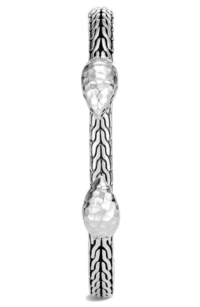 John Hardy Classic Chain Hammered Sterling Silver Flex Cuff Bracelet, Alternate, color, 