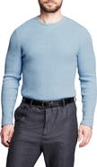 Billy Reid Martin Mini Waffle Crewneck Cotton & Cashmere Sweater