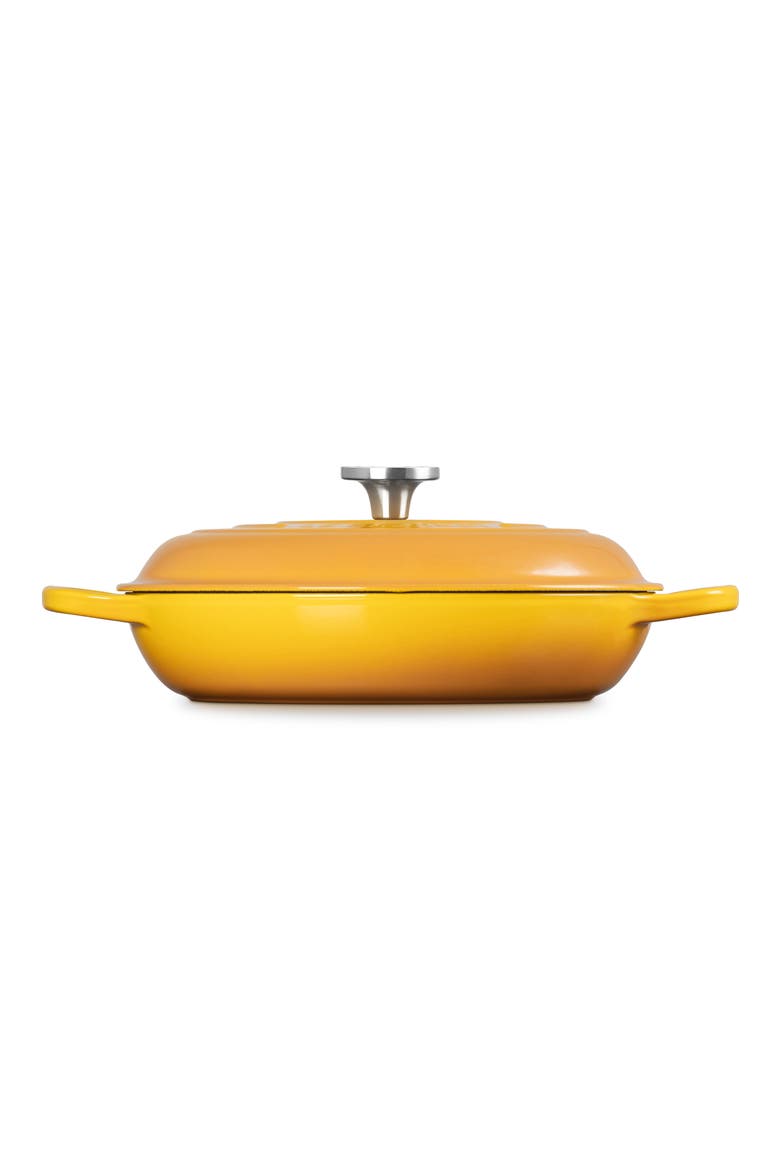 Signature 3.5-Quart Enameled Cast Iron Braiser, Alternate, color, NECTAR