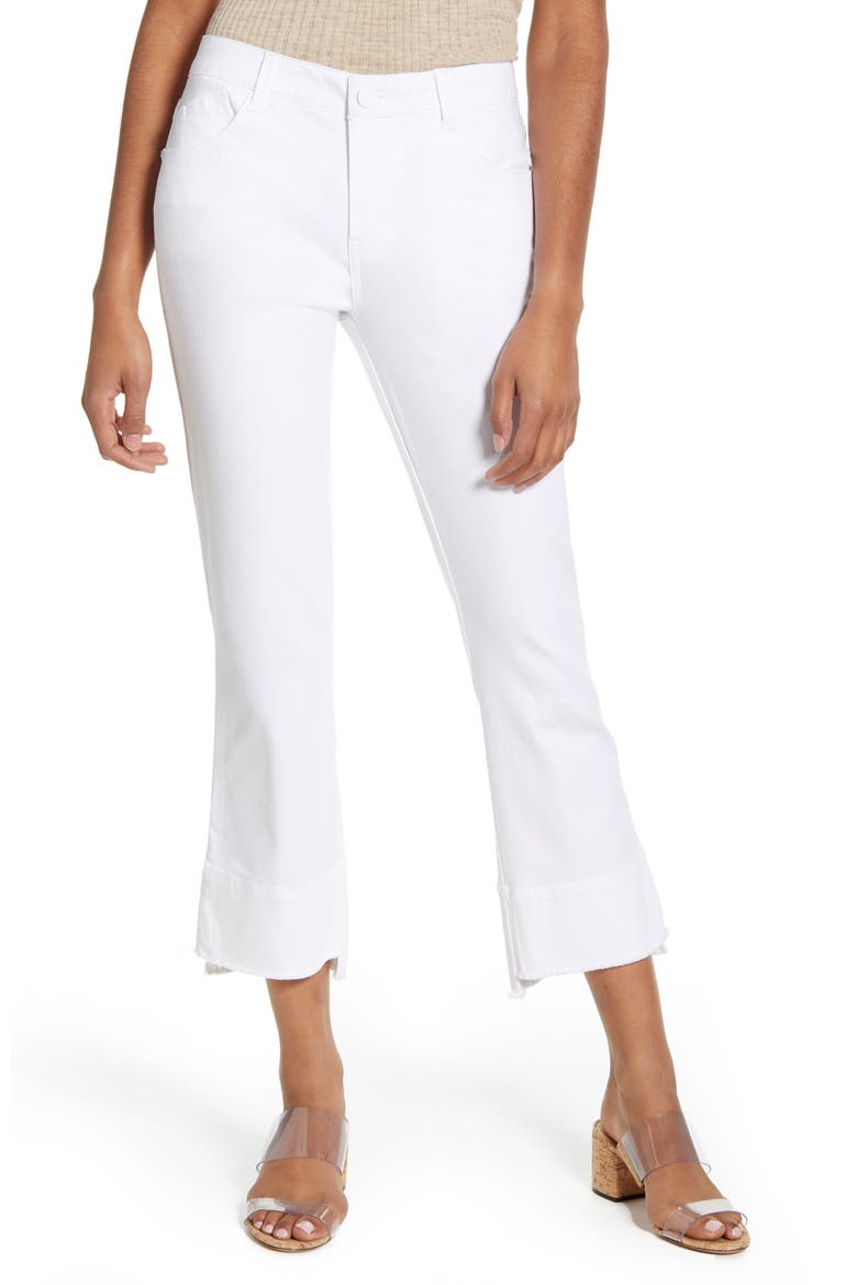 Ab-Solution Kick Flare Jeans (Nordstrom Exclusive), Main, color, OPTIC WHITE