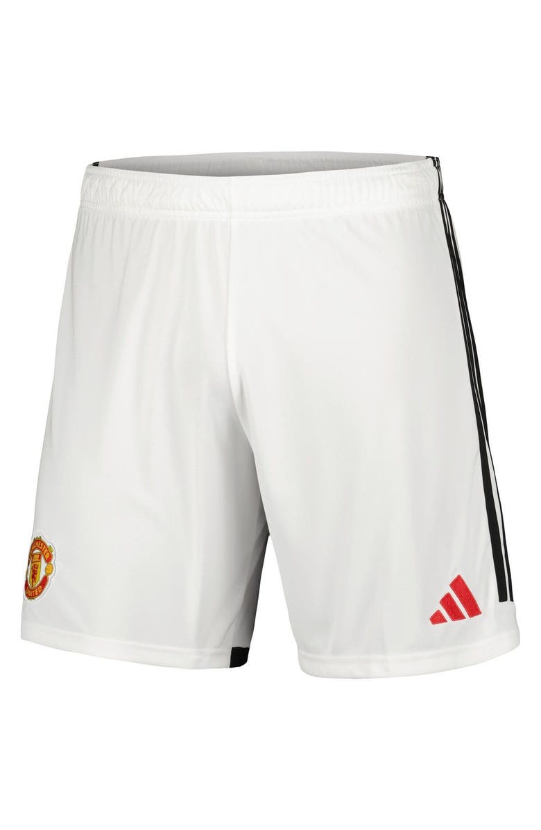 adidas Men's adidas White Manchester United 2023/24 Home Replica Shorts, Alternate, color, White