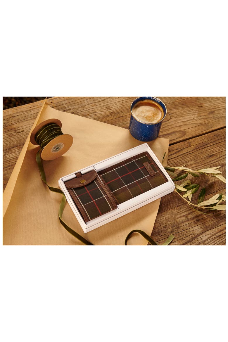Tartan Passport Case & Luggage Tag, Alternate, color, CLASSIC TARTAN/ BROWN