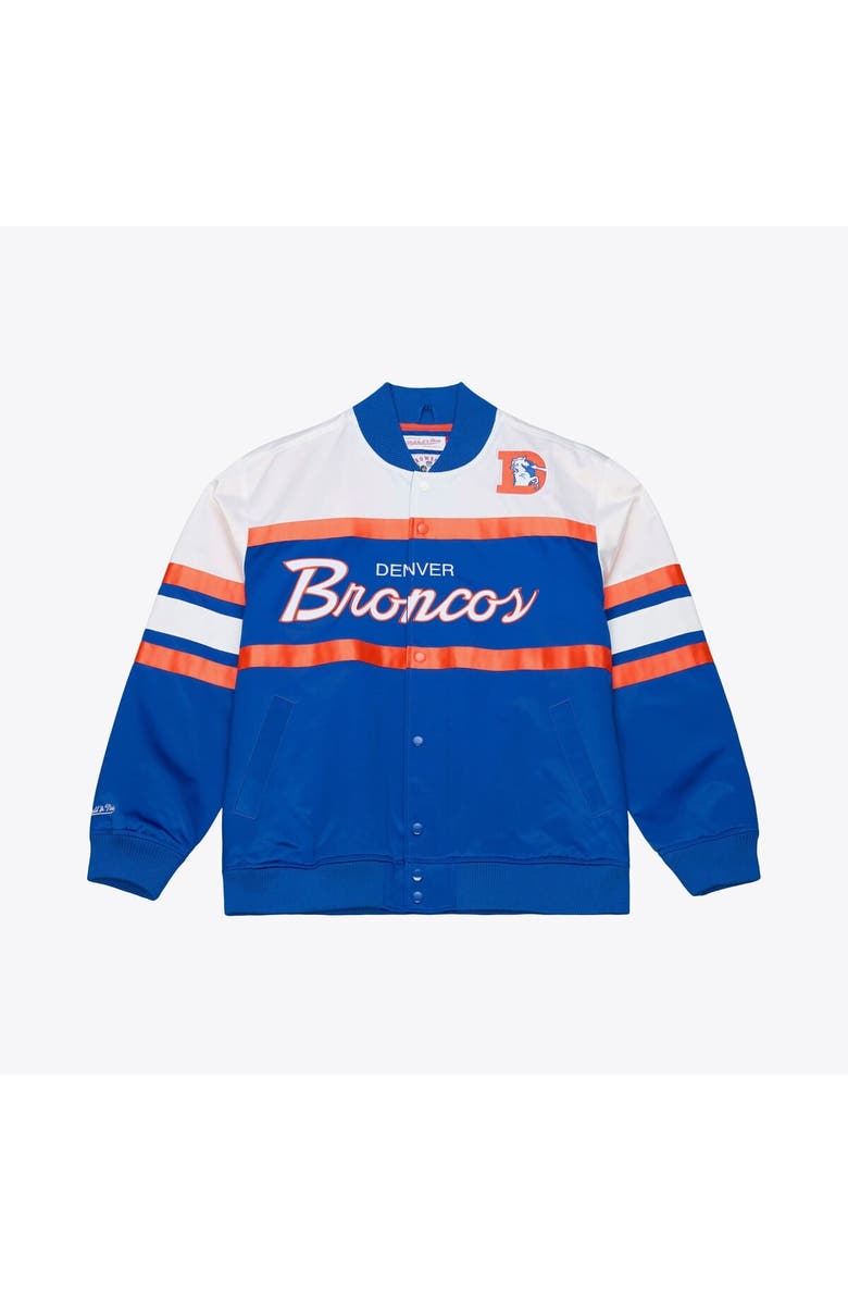 Mitchell & Ness Men's Mitchell & Ness  Royal Denver Broncos Head Coach Lightweight Full-Snap Satin Jacket, Main, color, Royal