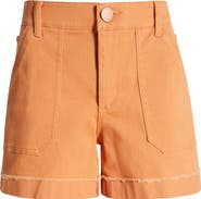 Wit & Wisdom 'Ab'Solution Frayed Patch Pocket High Waist Twill Shorts