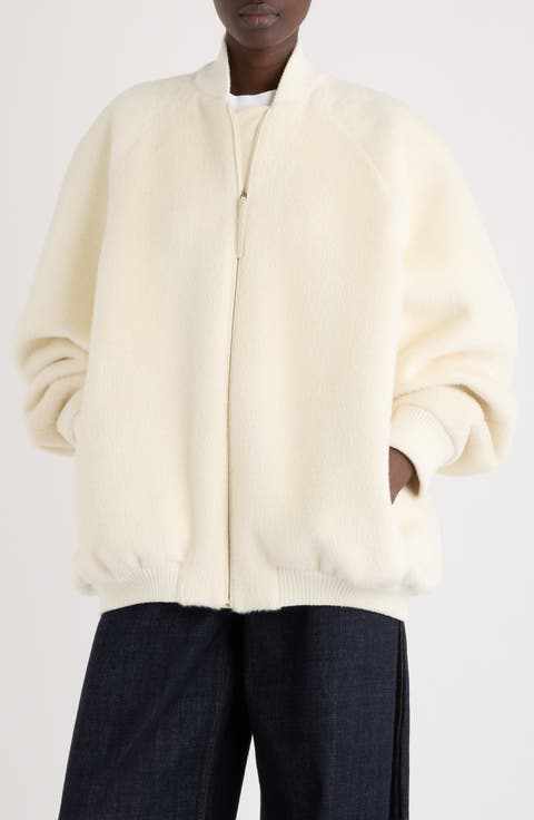 Le Blouson Pilu Alpaca & Virgin Wool Blend Bomber Jacket