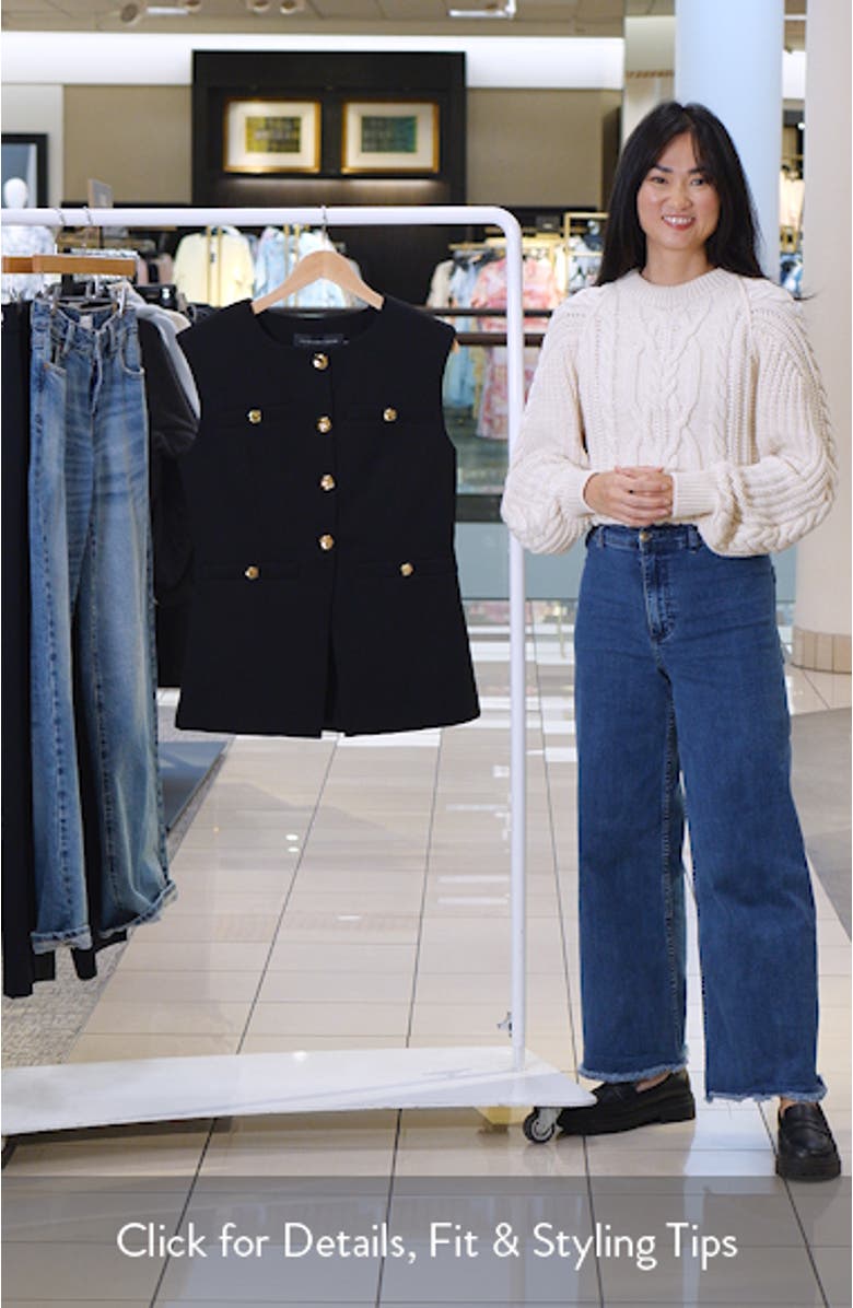 Button Detail Longline Vest, sales video thumbnail