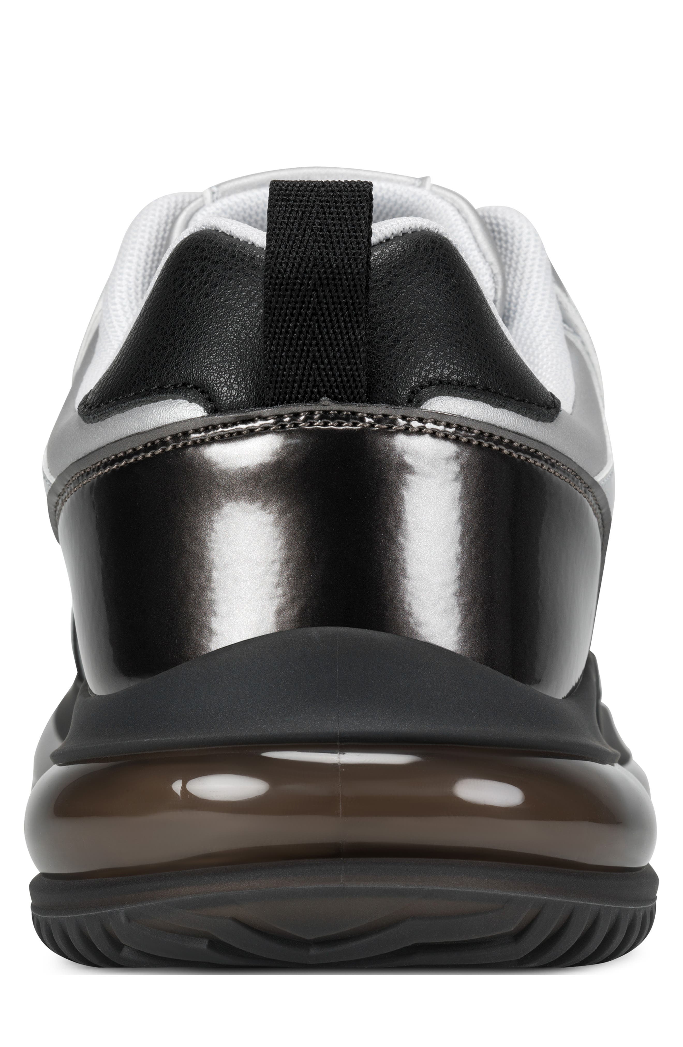 KARL LAGERFELD PARIS Nino Mixed Media Sneaker, Alternate, color, Silver