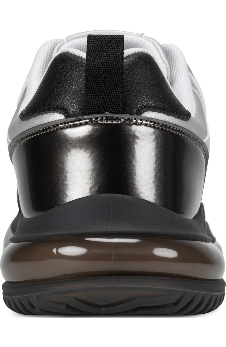 KARL LAGERFELD PARIS Nino Mixed Media Sneaker, Alternate, color, Silver