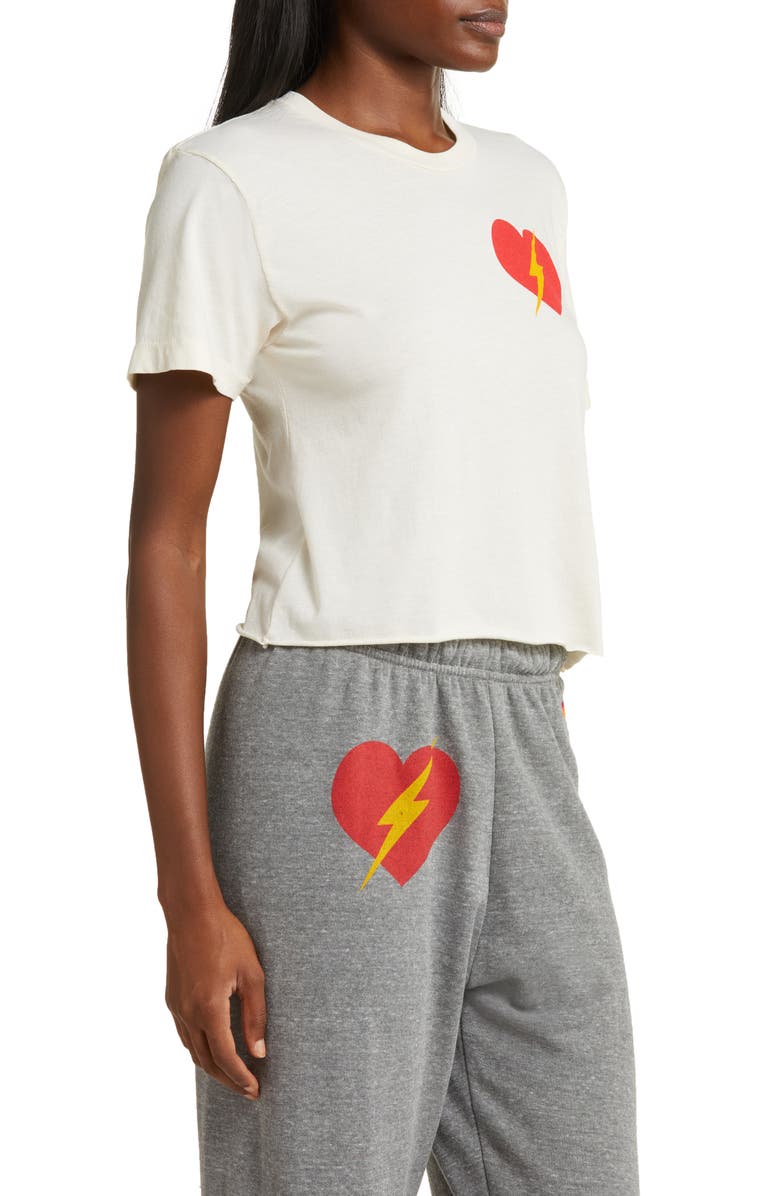 Aviator Nation Bolt Heart Cotton Blend Graphic T-Shirt, Alternate, color, 