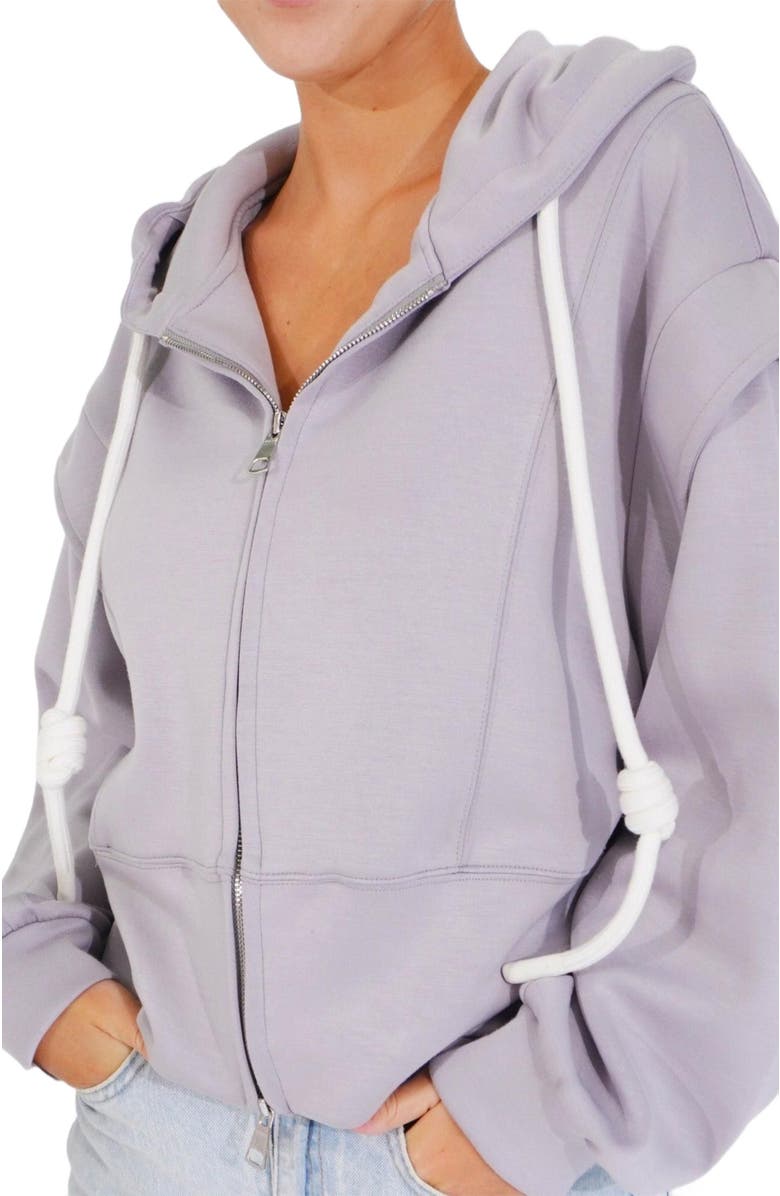 Belle & Bloom No Ordinary Love Zip Hoodie, Alternate, color, Grey Marle
