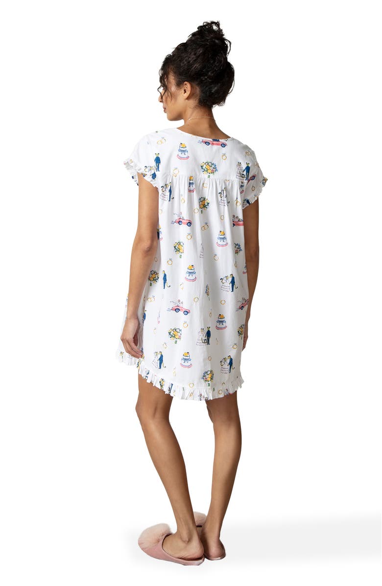 Printfresh Pintuck Nightgown, Alternate, color, Cloud