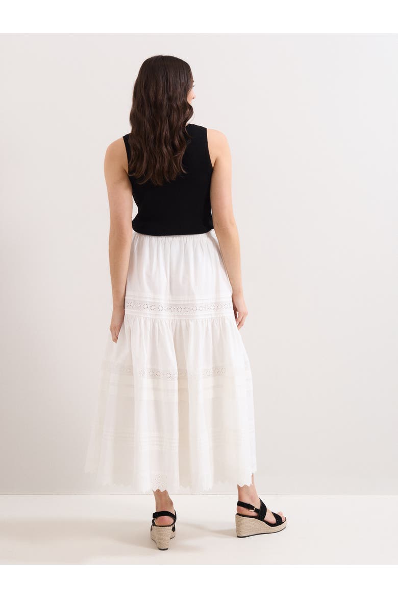 Rosa Tiered Skirt, Alternate, color, White