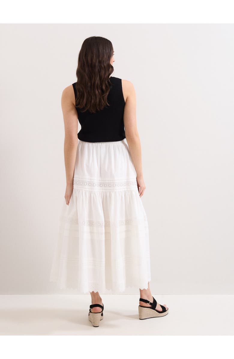 Phase Eight Rosa Tiered Skirt, Alternate, color, White